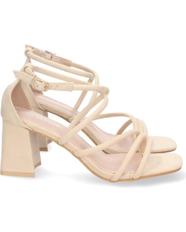Sandalias LETS SECRET  de Mujer SANDALIA COLOR DE TACN PARA MUJER CMODO CON TIRAS FINA  BEIGE