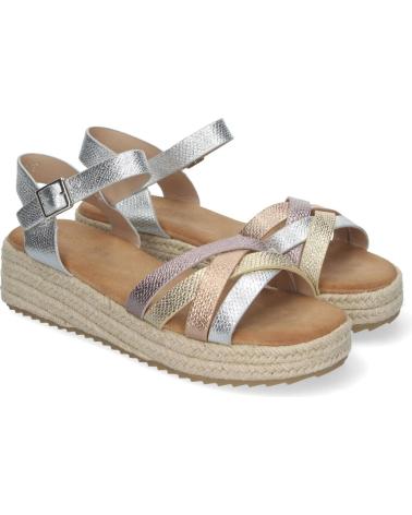 Sandalias LETS SECRET  de Mujer SANDALIAS PLANAS PARA MUJER CON YUTE ELEGANTES Y CMODAS CON  PLATEADO