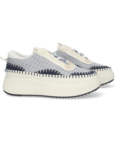 Deportivas LETS SECRET  de Mujer y Niña ZAPATILLAS CASUAL PARA MUJER CON PLATAFORMA DENTADA DISEO EL  AZUL