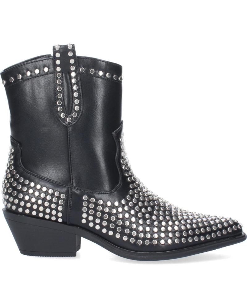 Woman Mid boots LETS SECRET BOTN DE MUJER CON TACN DE PUNTA FINA ADORNADO CON TACHUELAS  NEGRO