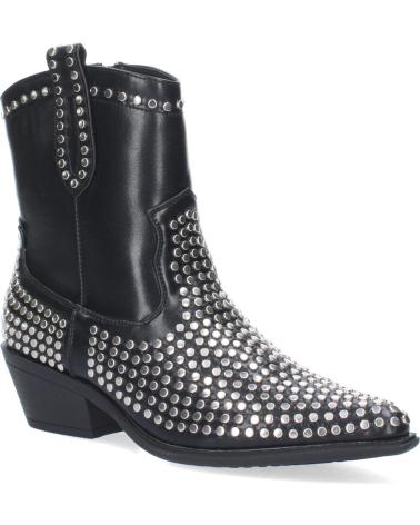 Woman Mid boots LETS SECRET BOTN DE MUJER CON TACN DE PUNTA FINA ADORNADO CON TACHUELAS  NEGRO
