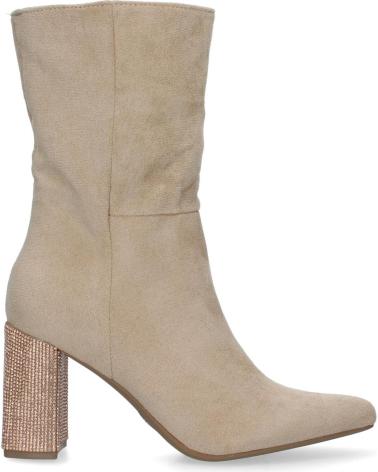 Botines LETS SECRET  de Mujer BOTN PARA MUJER DE TACN DECORADO CON STRASS DE PUNTA FINA Y  BEIGE