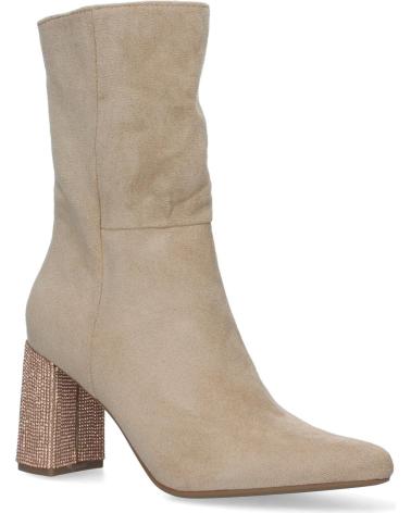 Botines LETS SECRET  de Mujer BOTN PARA MUJER DE TACN DECORADO CON STRASS DE PUNTA FINA Y  BEIGE