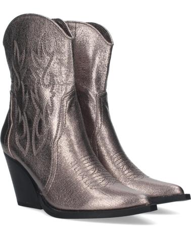 Botines LETS SECRET  de Mujer BOTN CAMPERA CON TACN COMODAS DISEO CON BORDADO EN CAA Y EMP  GRIS