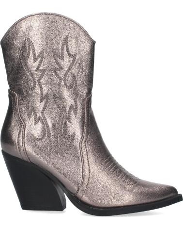 Botines LETS SECRET  de Mujer BOTN CAMPERA CON TACN COMODAS DISEO CON BORDADO EN CAA Y EMP  GRIS