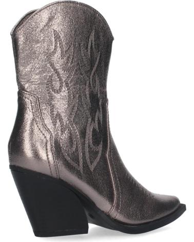 Botines LETS SECRET  de Mujer BOTN CAMPERA CON TACN COMODAS DISEO CON BORDADO EN CAA Y EMP  GRIS