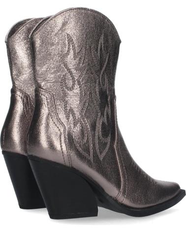 Botines LETS SECRET  de Mujer BOTN CAMPERA CON TACN COMODAS DISEO CON BORDADO EN CAA Y EMP  GRIS