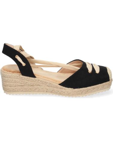 Sandalias LETS SECRET  de Mujer SANDALIAS DE CUA BAJITA NEGRAS PARA MUJER SANDALIAS DE ESPAR  NEGRO