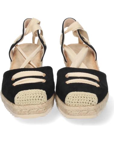 Sandalias LETS SECRET  de Mujer SANDALIAS DE CUA BAJITA NEGRAS PARA MUJER SANDALIAS DE ESPAR  NEGRO