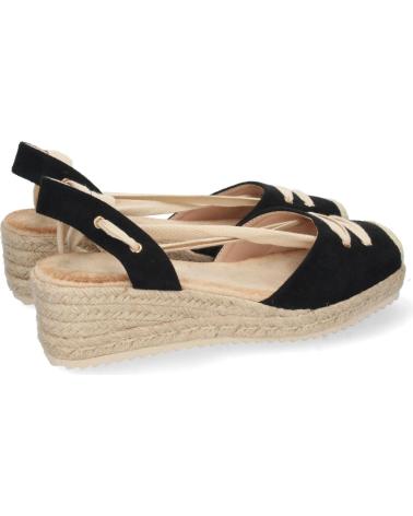 Sandalias LETS SECRET  de Mujer SANDALIAS DE CUA BAJITA NEGRAS PARA MUJER SANDALIAS DE ESPAR  NEGRO