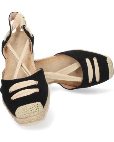 Sandalias LETS SECRET  de Mujer SANDALIAS DE CUA BAJITA NEGRAS PARA MUJER SANDALIAS DE ESPAR  NEGRO