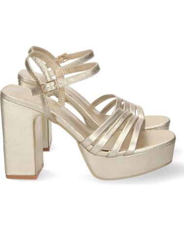 Sandalias LETS SECRET  de Mujer SANDALIA DE TACN PARA MUJER CMODAS PALA DE TIRAS FINAS PLATA  AMARILLO