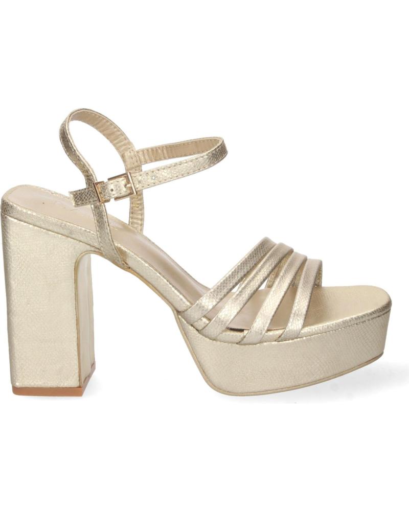 Sandalias LETS SECRET  de Mujer SANDALIA DE TACN PARA MUJER CMODAS PALA DE TIRAS FINAS PLATA  AMARILLO