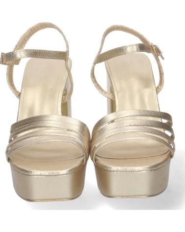 Sandalias LETS SECRET  de Mujer SANDALIA DE TACN PARA MUJER CMODAS PALA DE TIRAS FINAS PLATA  AMARILLO