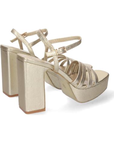 Sandalias LETS SECRET  de Mujer SANDALIA DE TACN PARA MUJER CMODAS PALA DE TIRAS FINAS PLATA  AMARILLO