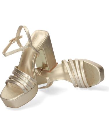 Sandalias LETS SECRET  de Mujer SANDALIA DE TACN PARA MUJER CMODAS PALA DE TIRAS FINAS PLATA  AMARILLO
