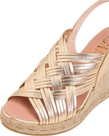 Sandalias GAIMO  de Mujer ALPARGATAS CUNA ORO  NAPA PLATINO 831 7C YUTE NATURAL