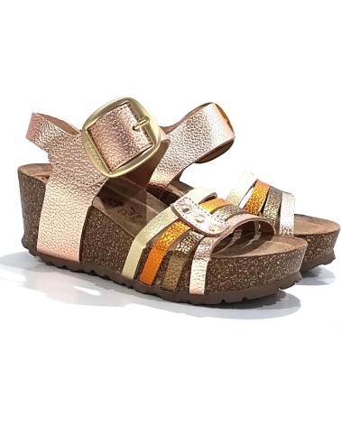 Woman Sandals YOKONO SANDALIA CASUAL DE PIEL CON CUNA Y PLATAFORMA  SALMON MULTI