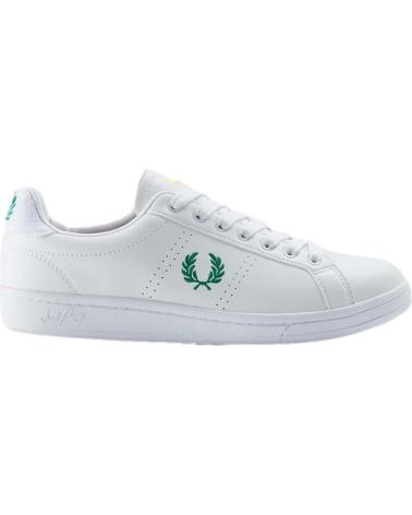 Scarpe sport FRED PERRY  per Uomo ZAPATILLAS LEATHER-TOWELLING  WHITE-FP GREEN