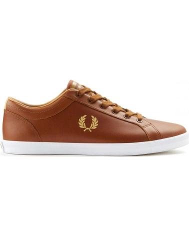 Chaussures FRED PERRY  pour Homme B4330 C55 BASELINE LEATHER  TAN-CHAMPAGNE