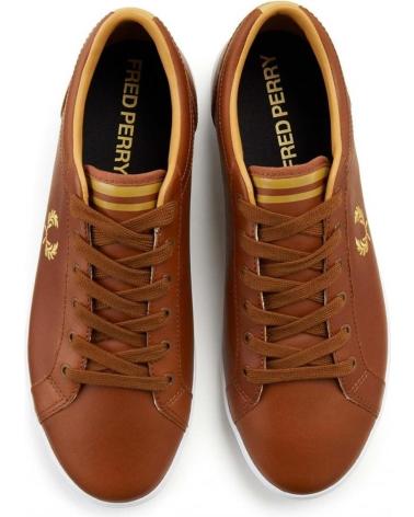 Chaussures FRED PERRY  pour Homme B4330 C55 BASELINE LEATHER  TAN-CHAMPAGNE