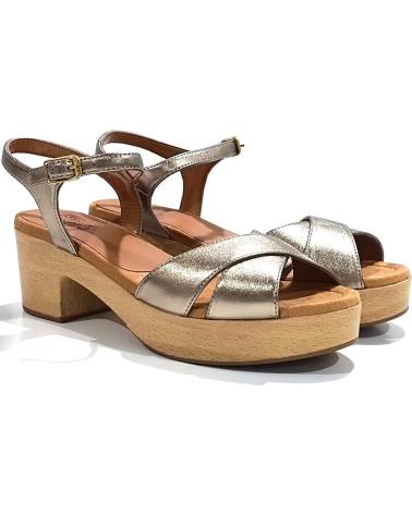 Sandalias UNISA  de Mujer SANDALIA CASUAL DE PIEL CON TACON Y PLATAFORMA  MUMM