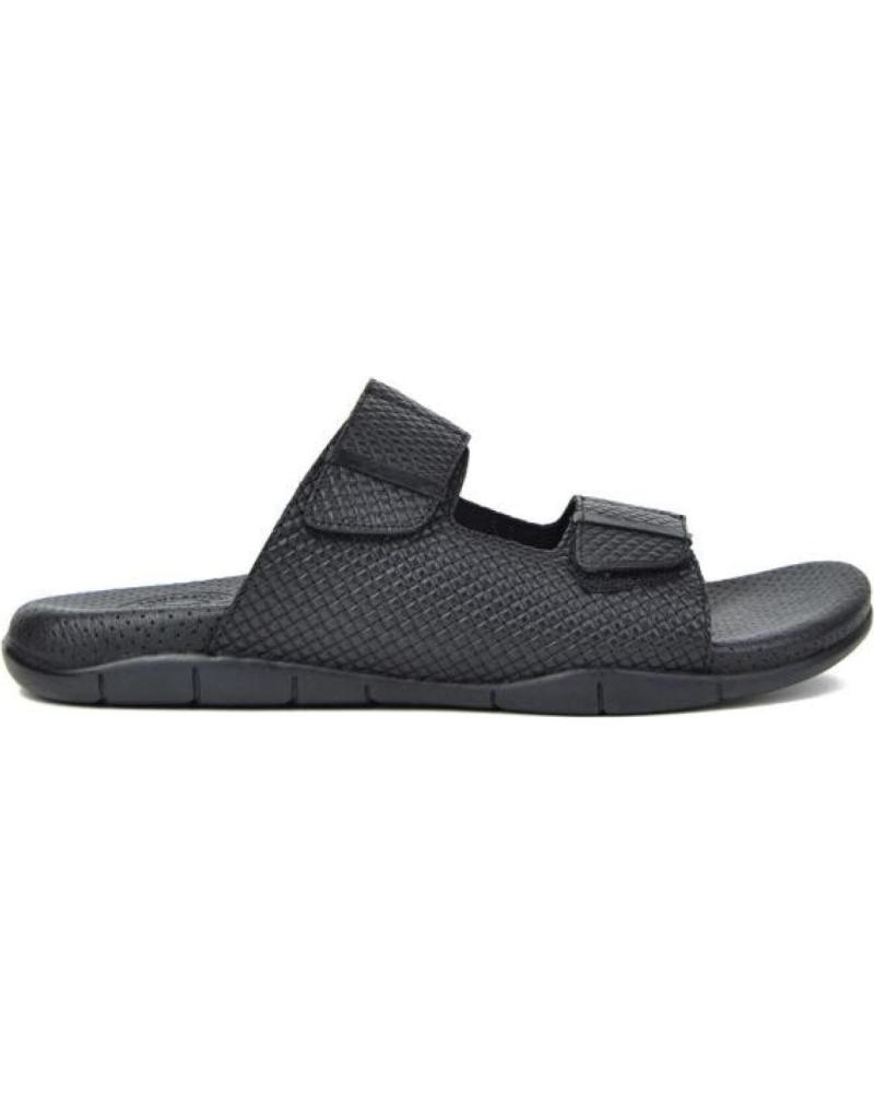 Sandales KANGAROOS  pour Homme SANDALIAS DE HOMBRE 519-11  PIEL NEGRO DOS VELCROSPIEL NEGRO DOS VELCR