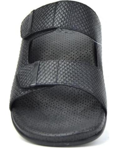 Sandales KANGAROOS  pour Homme SANDALIAS DE HOMBRE 519-11  PIEL NEGRO DOS VELCROSPIEL NEGRO DOS VELCR