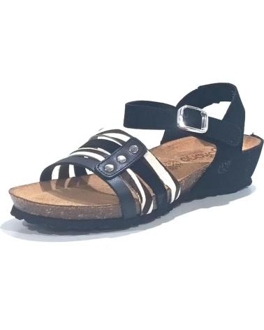 Sandali YOKONO  per Donna SANDALIA CASUAL DE PIEL CON CUNA  CEBRA NEGRO