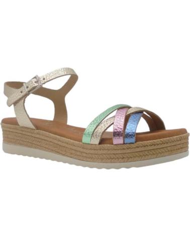 Sandalias OH MY SANDALS  de Mujer SANDALIA MUJER PLATAFORMA BAJA MODELO 5425 TIRAS COMBINADAS  METáLICO