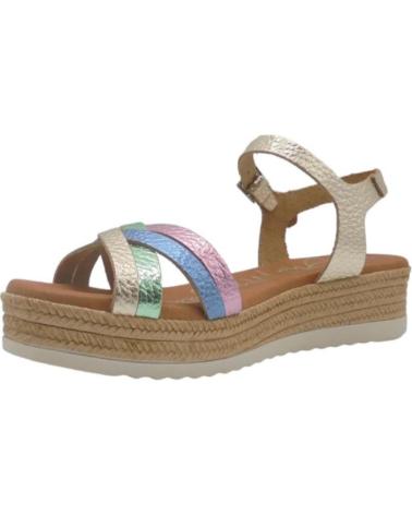 Sandalias OH MY SANDALS  de Mujer SANDALIA MUJER PLATAFORMA BAJA MODELO 5425 TIRAS COMBINADAS  METáLICO