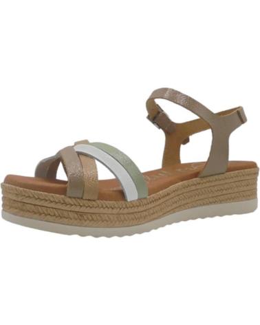 Sandalias OH MY SANDALS  de Mujer SANDALIA MUJER PLATAFORMA BAJA MODELO 5425 TIRAS COMBINADAS  MARRóN