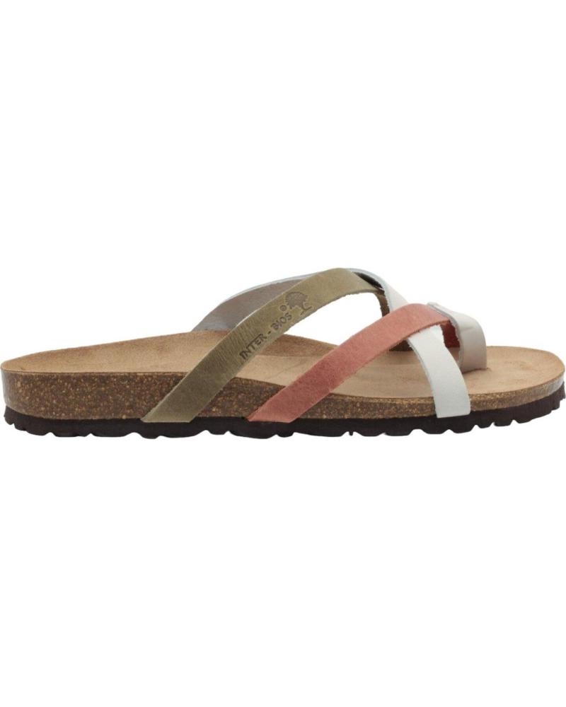 Sandales INTERBIOS  pour Femme SANDALIAS DE MUJER INTER-BIOS 7113 EN  MULTI-GRIS