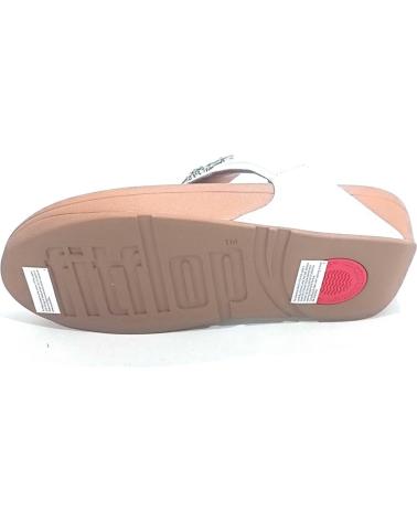 Woman Sandals FITFLOP SANDALIA CASUAL DE PIEL CON ADORNO PEDRERIA Y CUNA DE GOMA  BLANCO