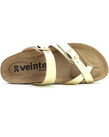 Sandalias 20 VEINTE TREND  de Mujer ESCLAVA DALMA  PLATINO