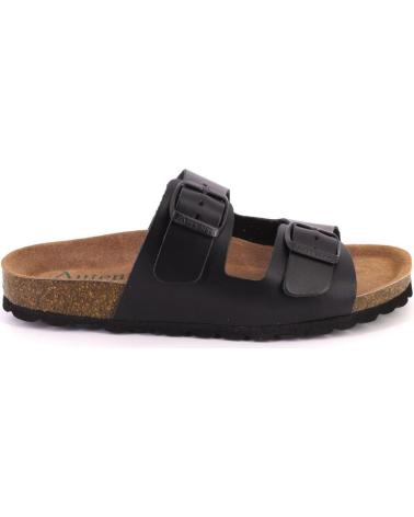 Sandales AUTENTI  pour Femme 11096 ZUECOS O MULES DE MUJER PIEL  NEGRO