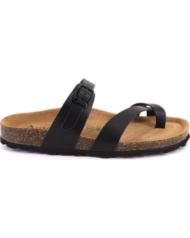 Woman Sandals AUTENTI 3572 ZUECOS O MULES DE MUJER PIEL  NEGRO