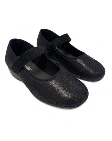Calzado De Casa De Mujer ZAPATÍSIMOS MERCEDITAS CONFORT CON TEJIDO ELASTICO LYS  NEGRO