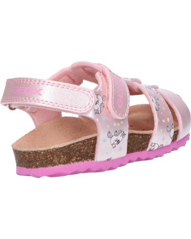 Sandalen für Mädchen GEOX B252RA 000NF B CHALKI C0808 LT PINK-FUCHSIA