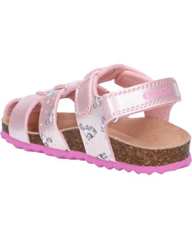 Sandalen für Mädchen GEOX B252RA 000NF B CHALKI C0808 LT PINK-FUCHSIA