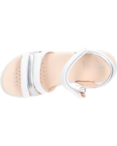 Sandalen für Mädchen GEOX J258ZA 054AJ J S HAITI C0007 WHITE-SILVER