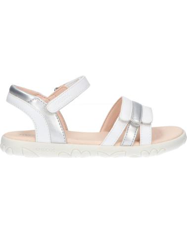 Sandalen für Mädchen GEOX J258ZA 054AJ J S HAITI C0007 WHITE-SILVER