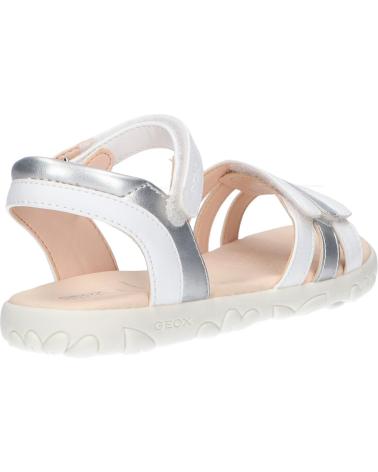 Sandalen für Mädchen GEOX J258ZA 054AJ J S HAITI C0007 WHITE-SILVER