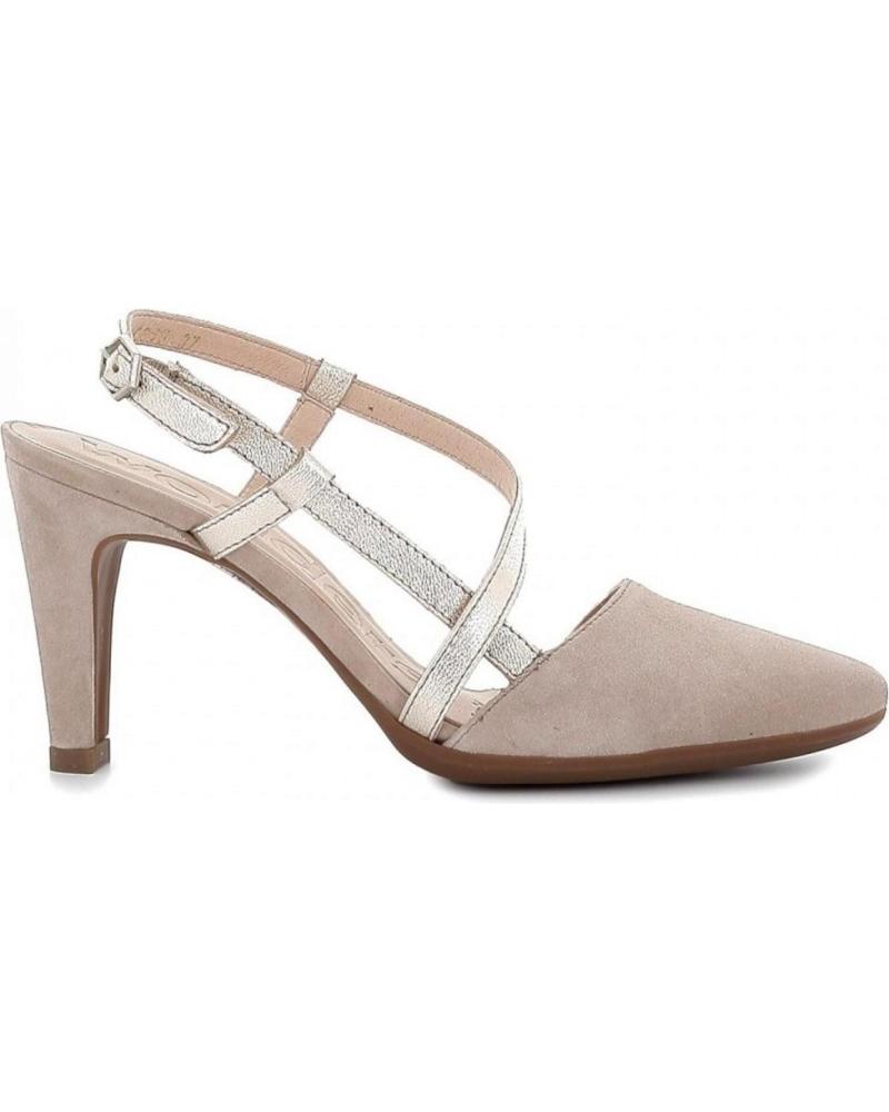 Sandalias de Mujer WONDERS ZAPATOS PIEL ANTE BEIGE VESTIR ANTE-METALCRIS-TAUPE-PLATINO