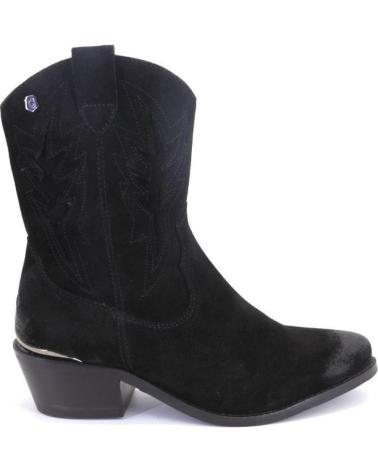 Botines CARMELA  de Mujer 160105 BOTAS COWBOY DE MUJER ANTE-SERRAJE  NEGRO