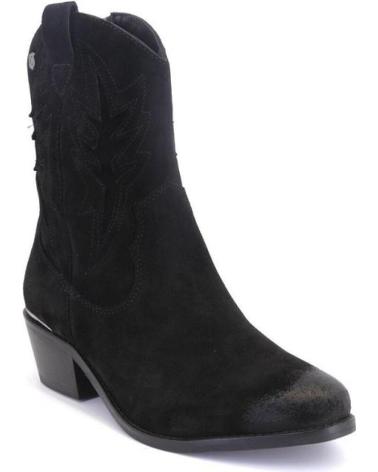 Botines CARMELA  de Mujer 160105 BOTAS COWBOY DE MUJER ANTE-SERRAJE  NEGRO
