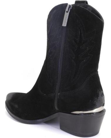 Botines CARMELA  de Mujer 160105 BOTAS COWBOY DE MUJER ANTE-SERRAJE  NEGRO