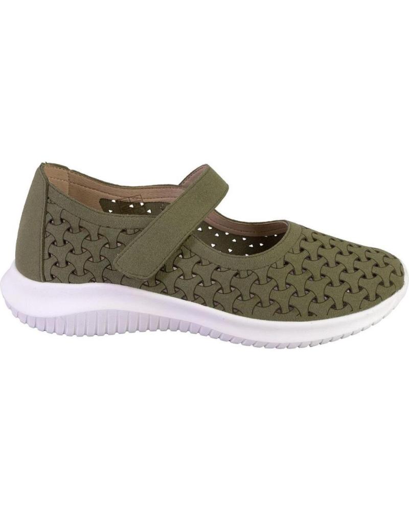 Chaussures EOLIGEROS  pour Femme ISA MARY JANES DE MUJER CON VELCRO  KAKI