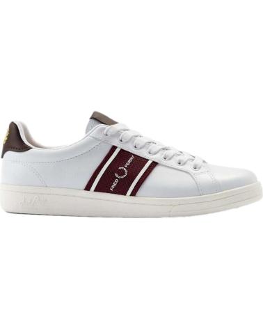 Man Zapatillas deporte FRED PERRY B5305 300 B721 LEA-GRAPHIC BRAND MESH  WHITE