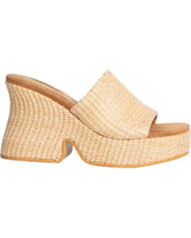 Sandalias CORINA  de Mujer ZUECO TACON PARA MUJER M4345 COLOR  NATURAL